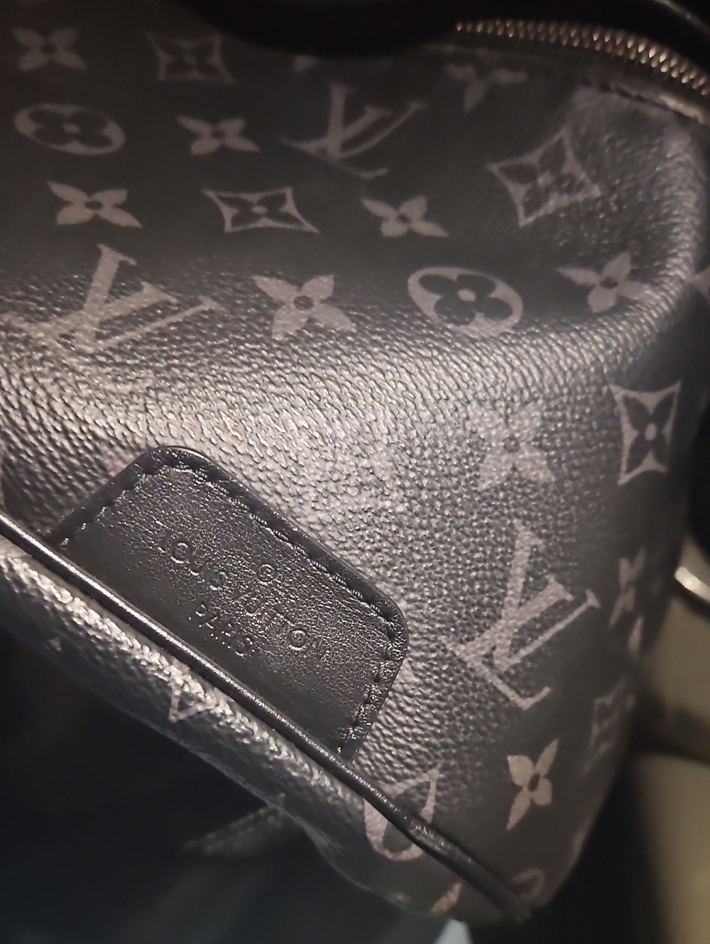 Louis Vuitton Gray on Black Monogram Backpack